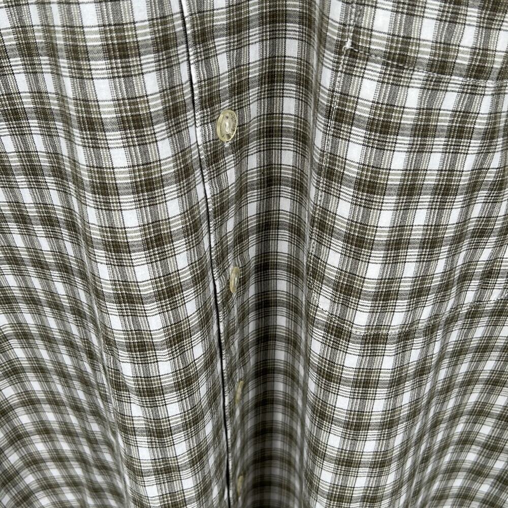 Old Navy Men's Casual Green & White Plaid Short Sleeve Button Shirt size XXL - Picture 3 of 11